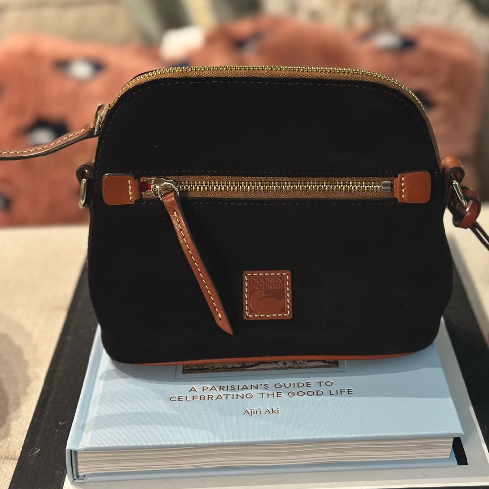 Dooney & Bourke Black and Brown Crossbody Bag
